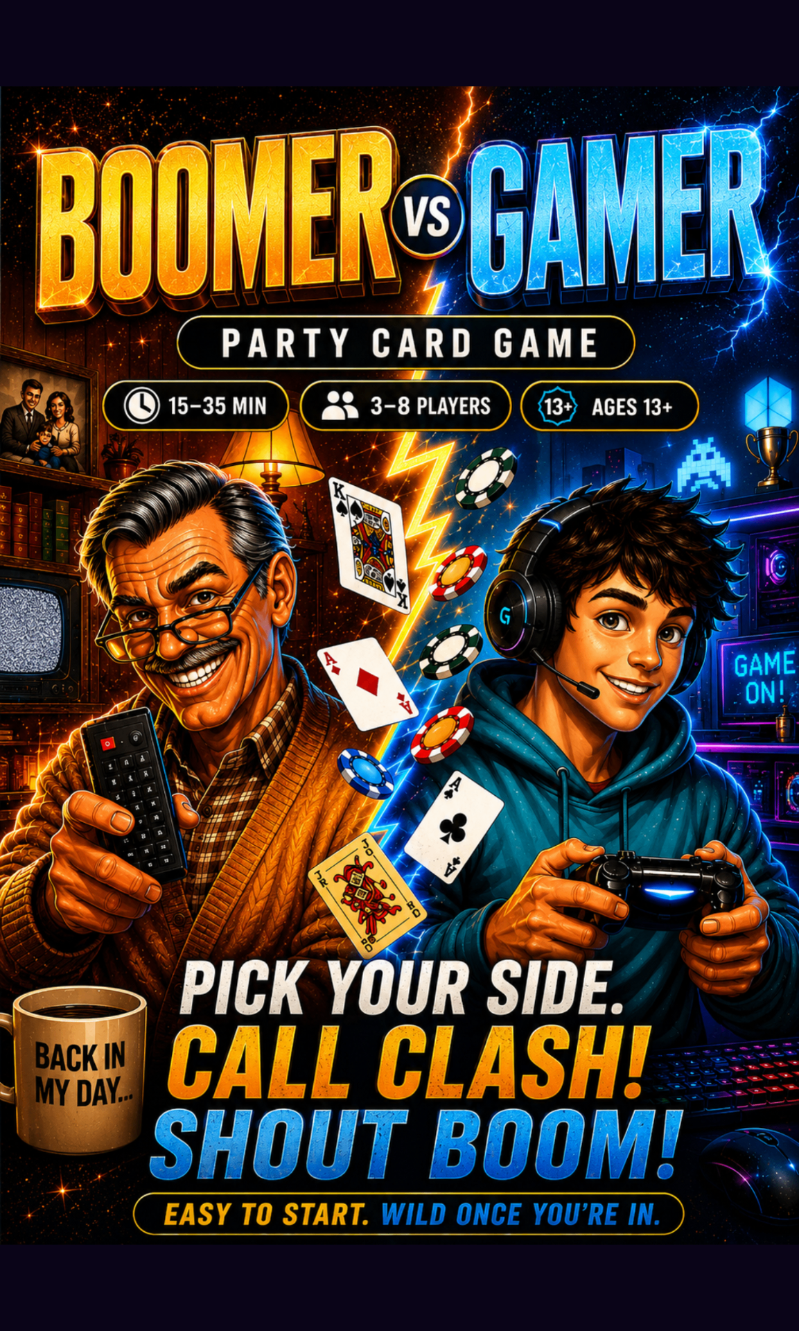 Boomer vs Gamer game artwork