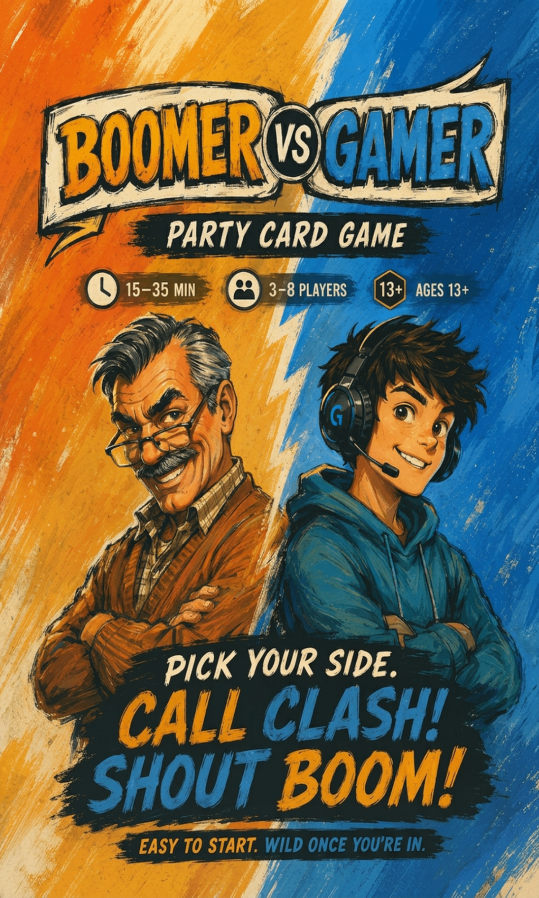 Boomer vs Gamer card artwork