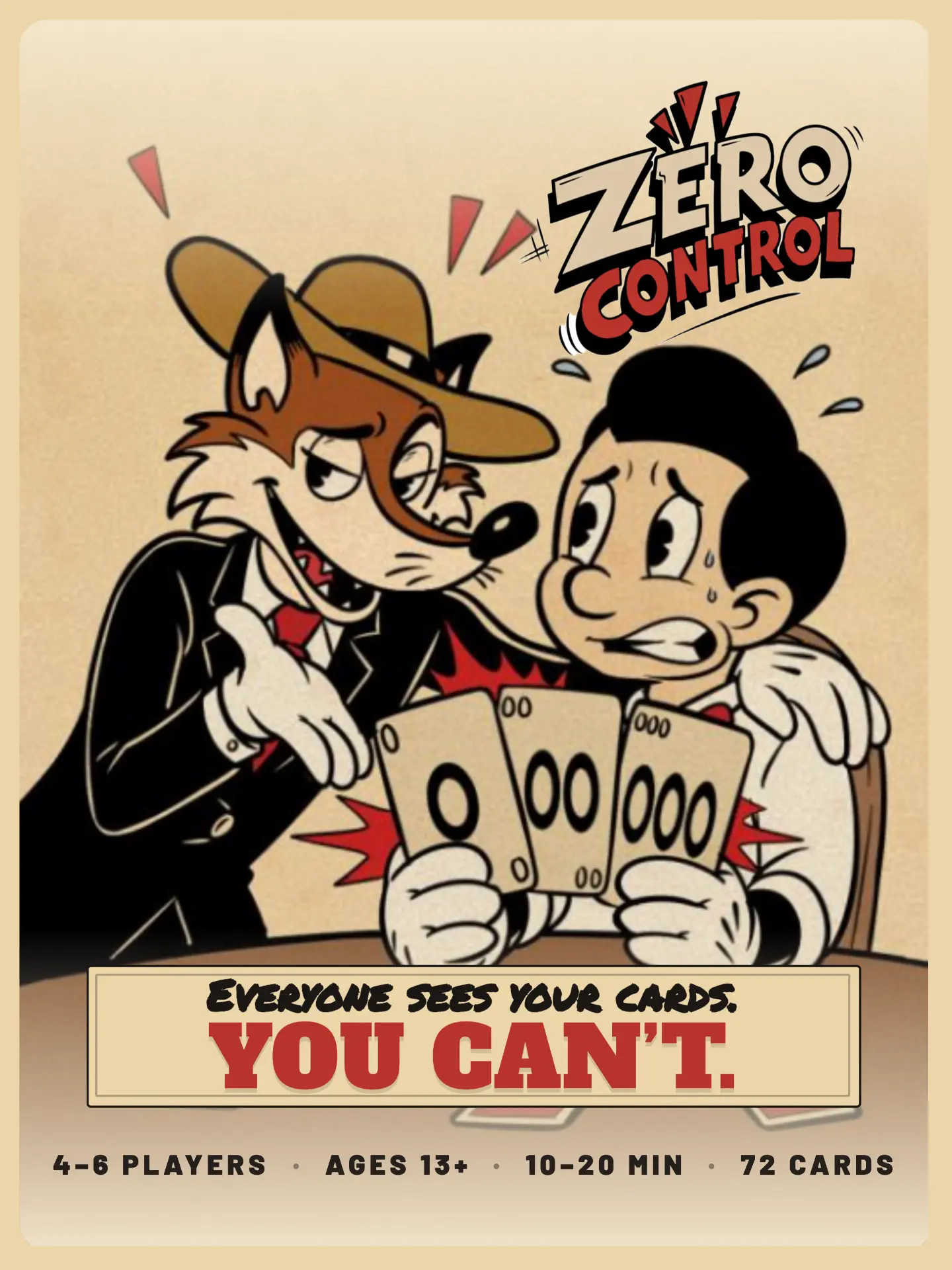 ZERO CONTROL card game box front artwork